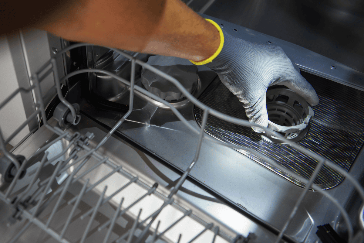 How to clean a Maytag dishwasher filter